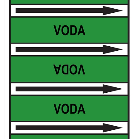 Značení potrubí, voda